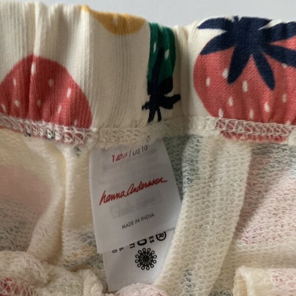 Hanna Andersson Girl Strawberry Cotton French Terry Sweat Pants 10 Years 12 Year - Picture 4 of 7